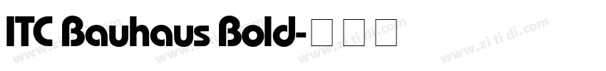 ITC Bauhaus Bold字体转换